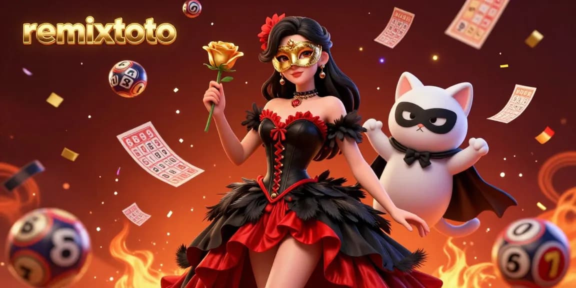 Join remixtoto's exciting lottery experience with vibrant characters and colorful game elements.