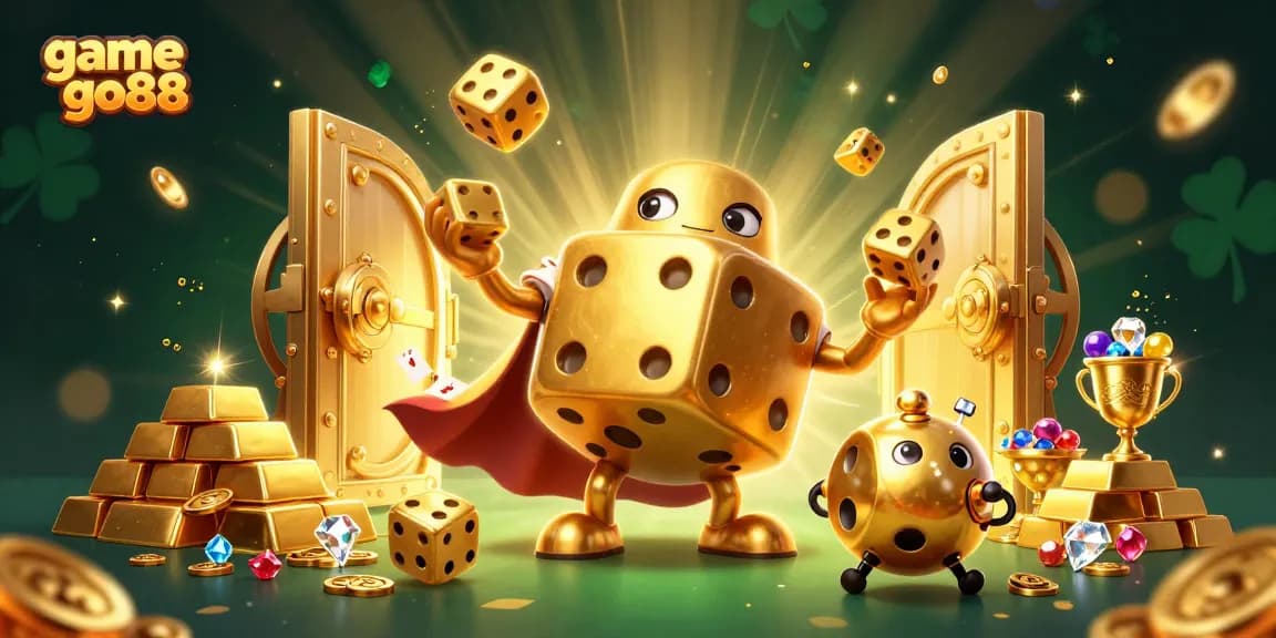 Experience the excitement of game go88 with lively characters, shimmering treasures, and dynamic casino elements.