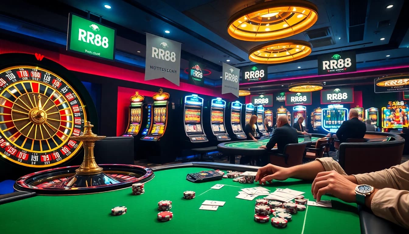 Experience the thrill of winning at RR88 with exciting casino tables and games.