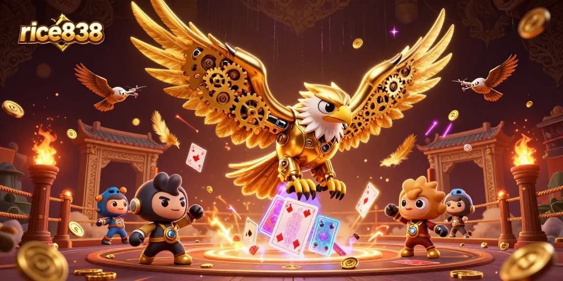 Experience dynamic gaming excitement with rice838's thrilling cosmic jackpot adventures amidst vibrant casino elements.