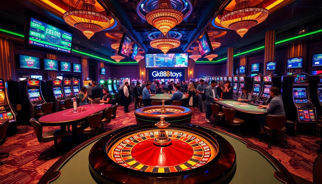 Experience the thrill of casino gaming at https://gk88.toys/, featuring vibrant poker tables and lively roulette wheels.