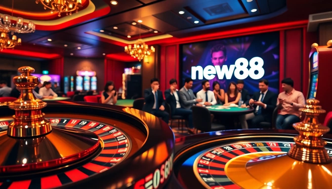 Experience high-stakes gaming at new88 with thrilling roulette and vibrant slot machines.