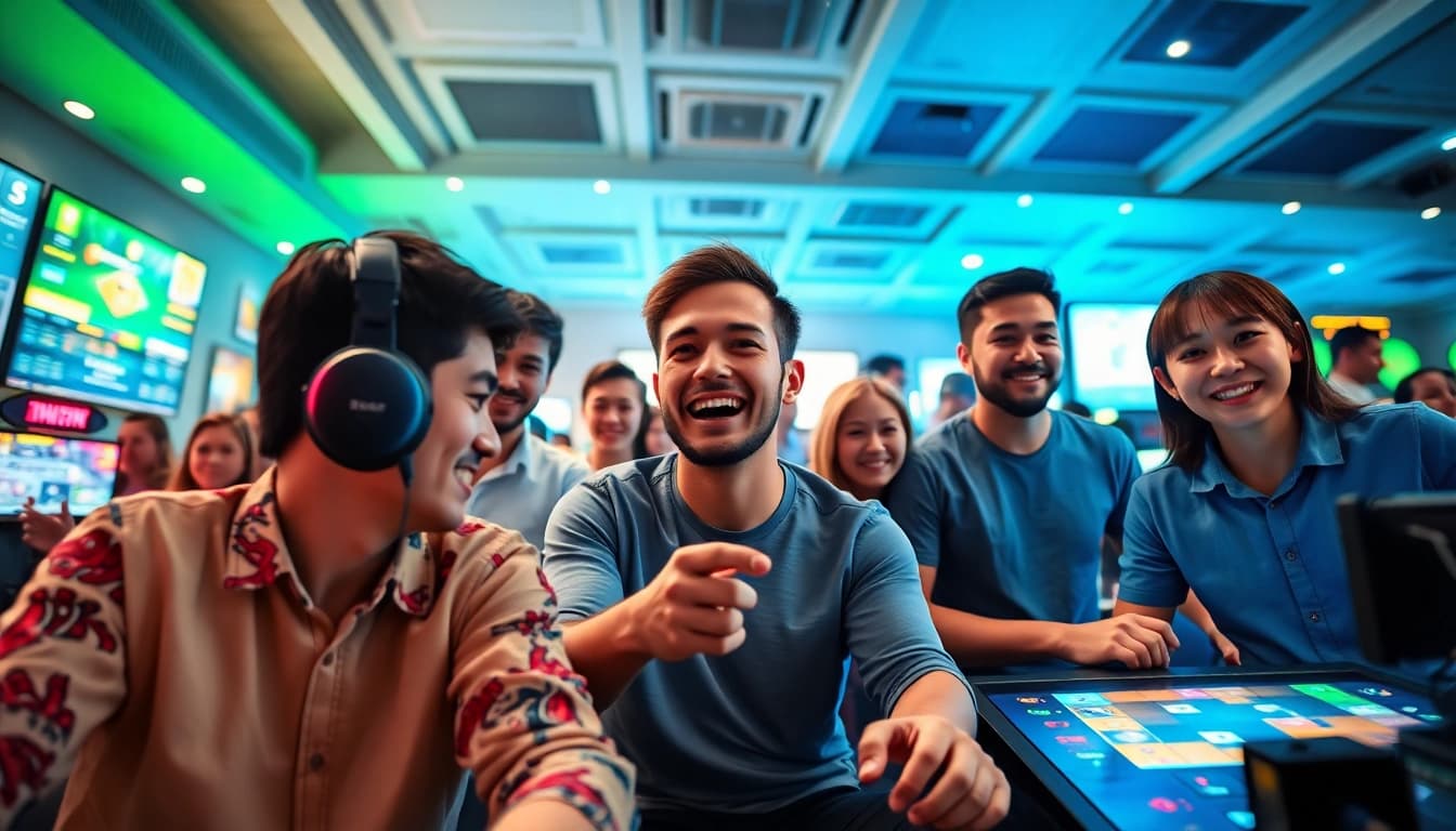 Exciting online gaming experience on 789club with diverse players engaged in various games.