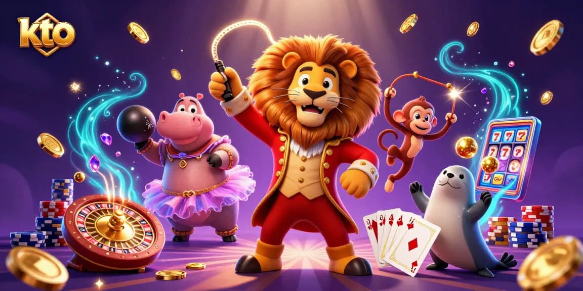 Win big at kto with vibrant casino-themed characters and shimmering game elements in action.