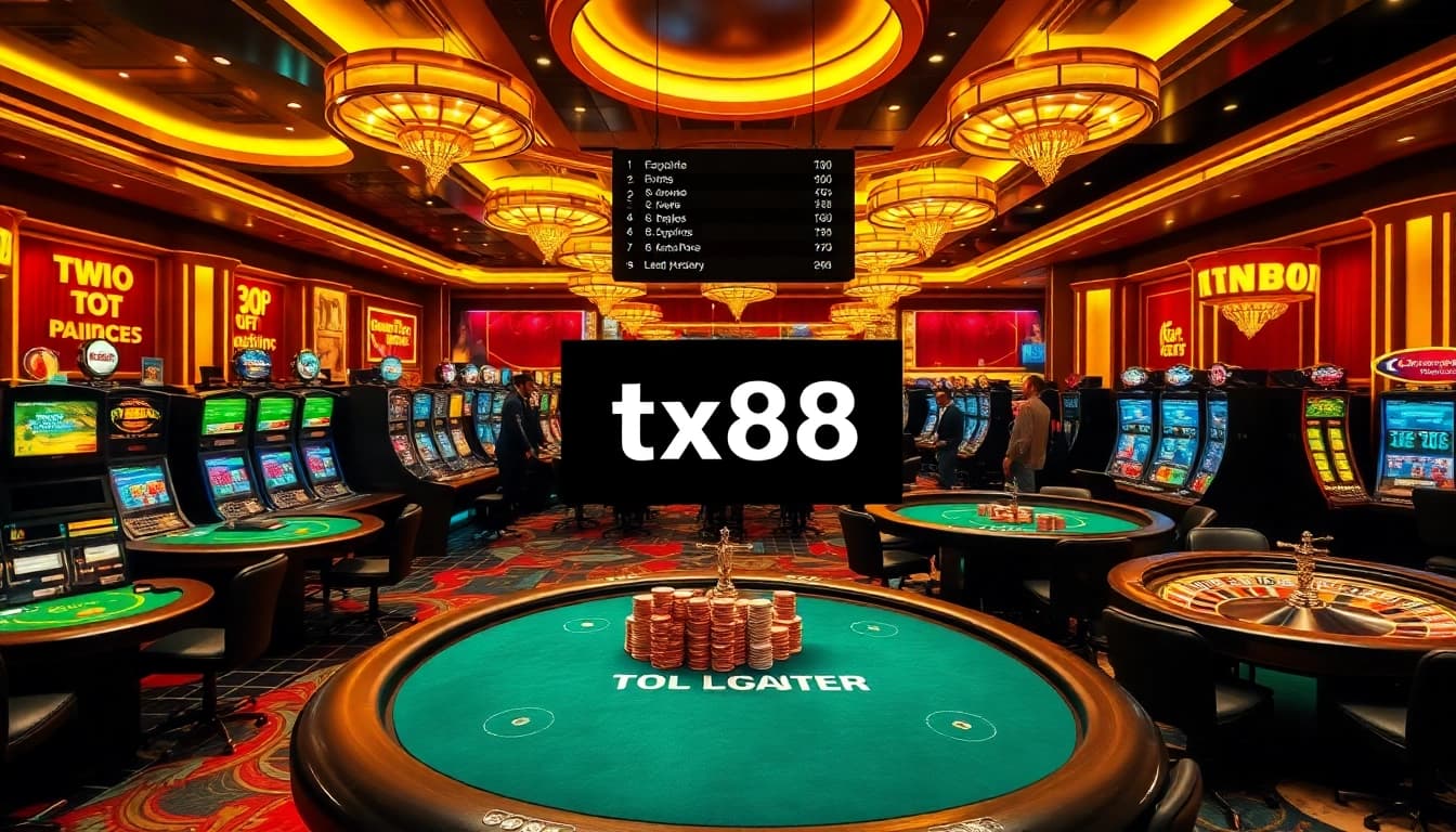 Enjoying high-stakes gaming action at the tx88 luxury casino table with vibrant decor.