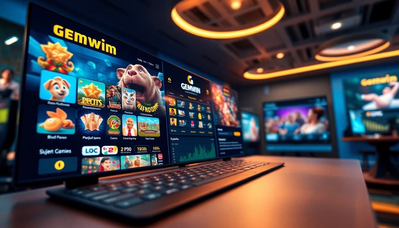 gemwin online gaming platform interface with diverse games