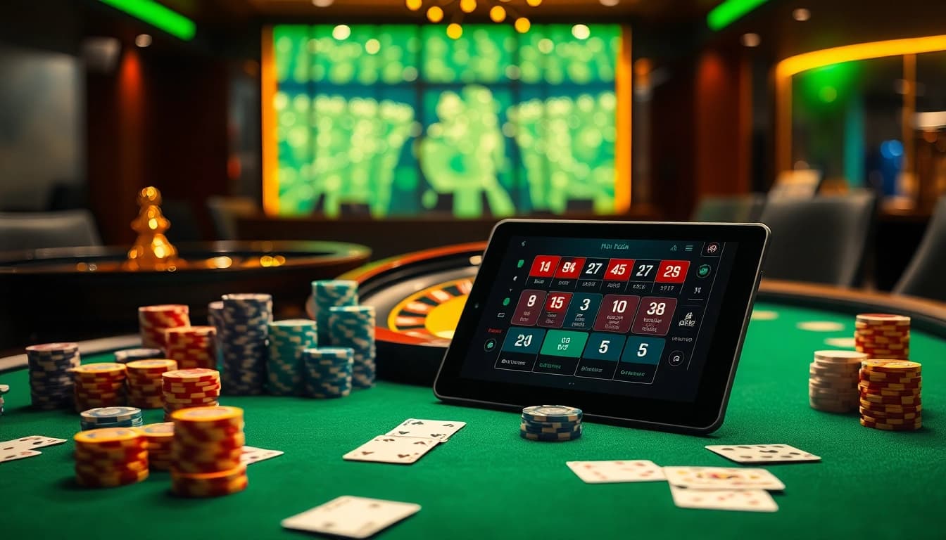 Experience thrilling casino excitement with gg88 media at the vibrant online gaming table featuring roulette and poker.