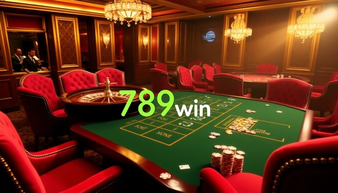 A gambler enjoys roulette at 789win's luxurious casino setting.