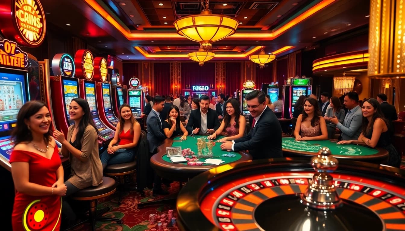 Experience the excitement of F168 with vibrant casino games and elegant gaming setups.