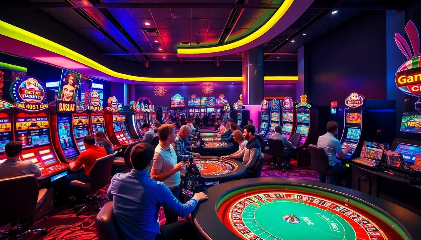 Experience the excitement of online gaming at 66club with vibrant casino atmosphere.