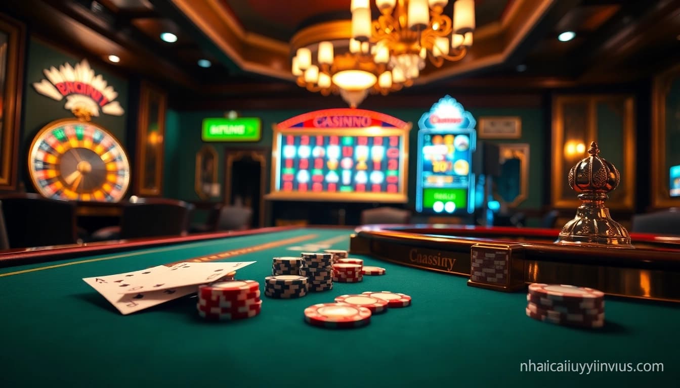 Experience a thrilling casino atmosphere at nhacaiuytinvn.us.com with vibrant games and rich decor.