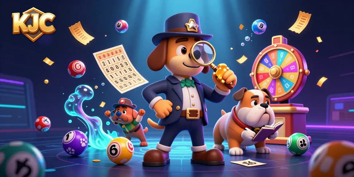 Engage with KJC's vibrant lottery game scene featuring playful elements and exciting prizes.