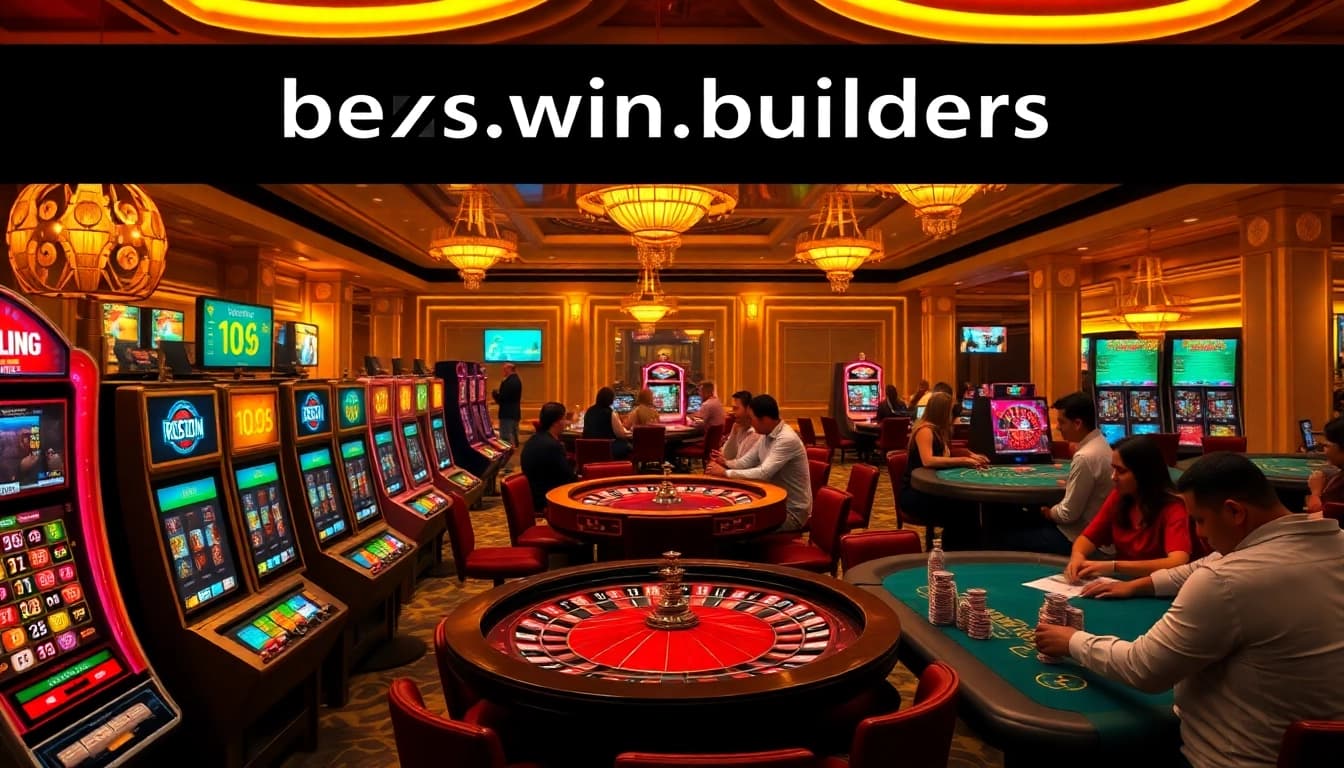 The vibrant casino scene at https://sunwin.builders/ showcases players engaged in thrilling games like poker and blackjack with luxurious décor.