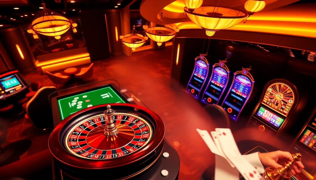 Goal123 offers an engaging casino experience with vibrant slot machines and live gaming tables.