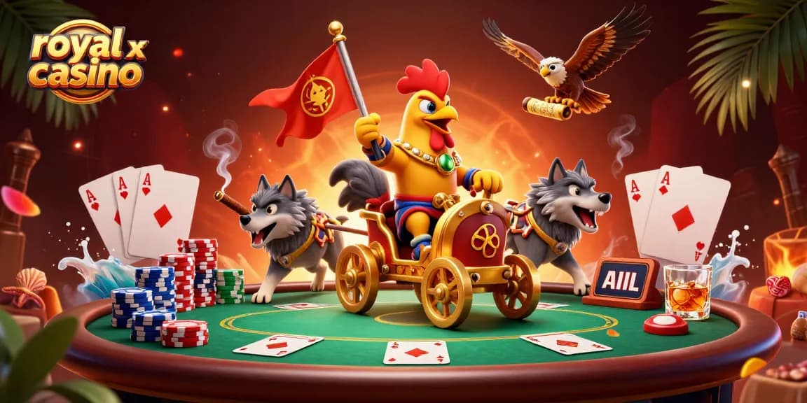 Engage with royal x casino in a vibrant 3D illustration showcasing dynamic poker gameplay elements.