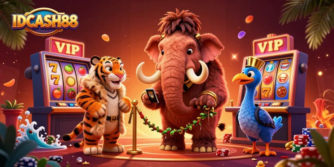 Experience exceptional gameplay at IDCASH88 with vibrant casino elements and charming characters.