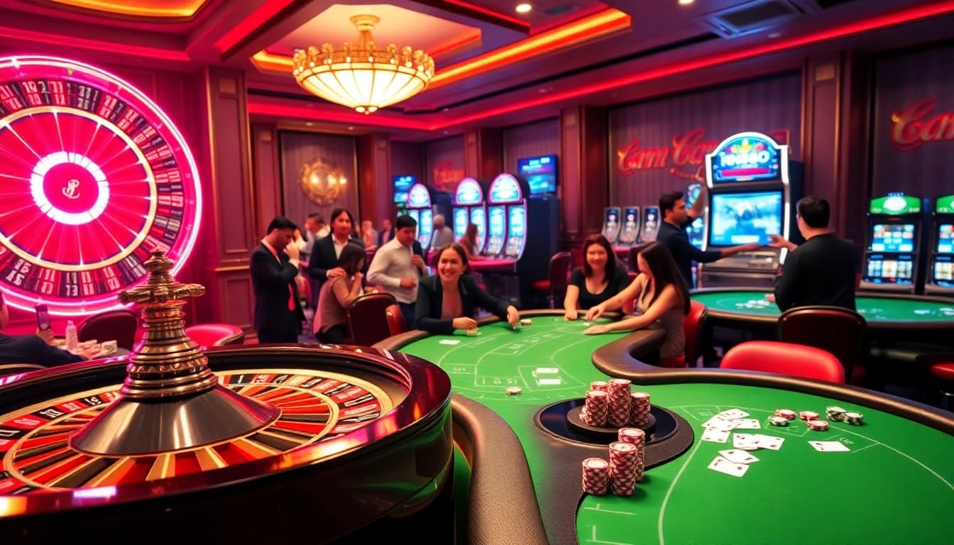 Experience the thrill of nk88 at an exciting casino with vibrant games and enthusiastic players.