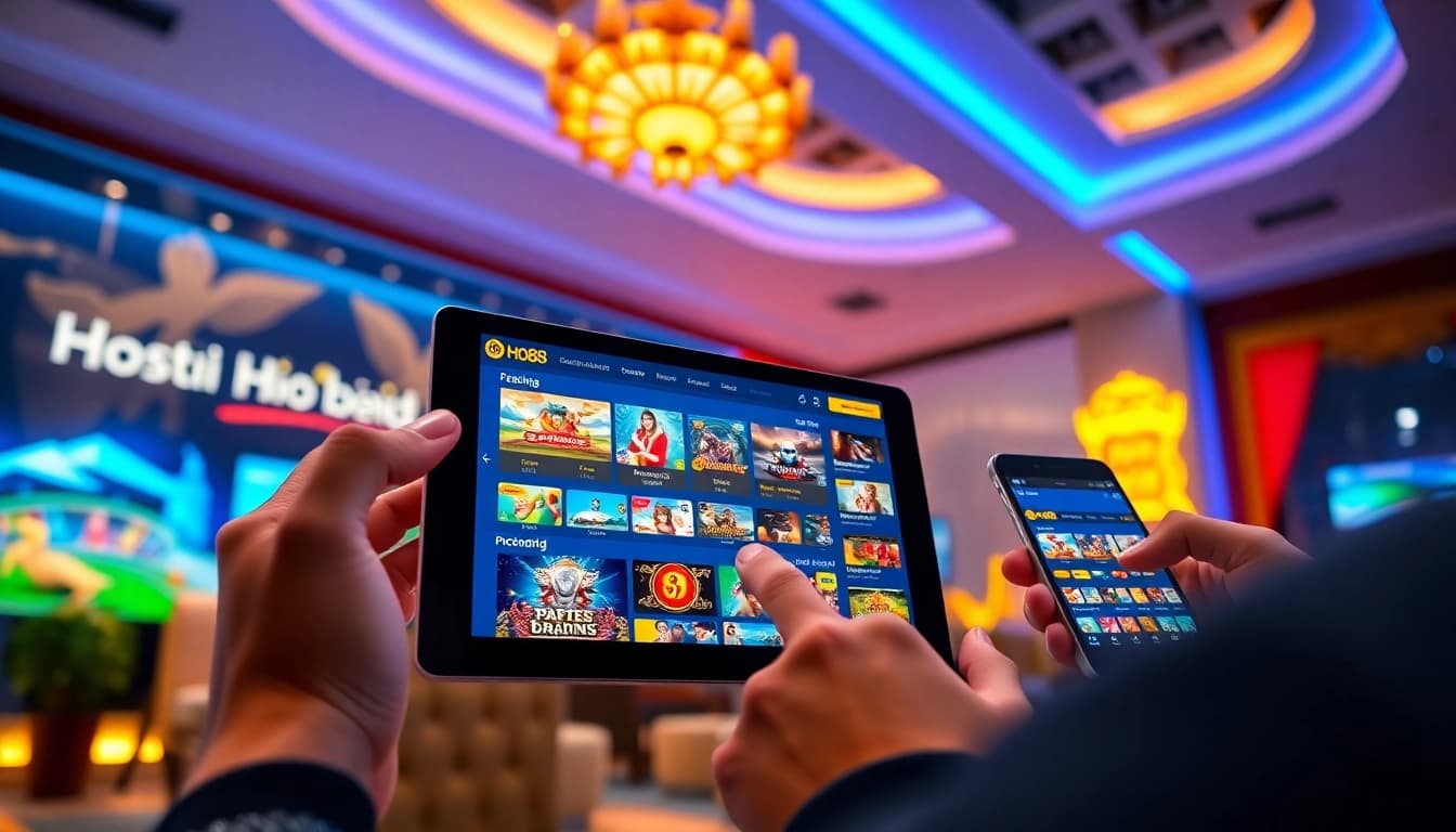 Engaging with Ho88's vibrant online gambling platform showcasing sports and casino games.