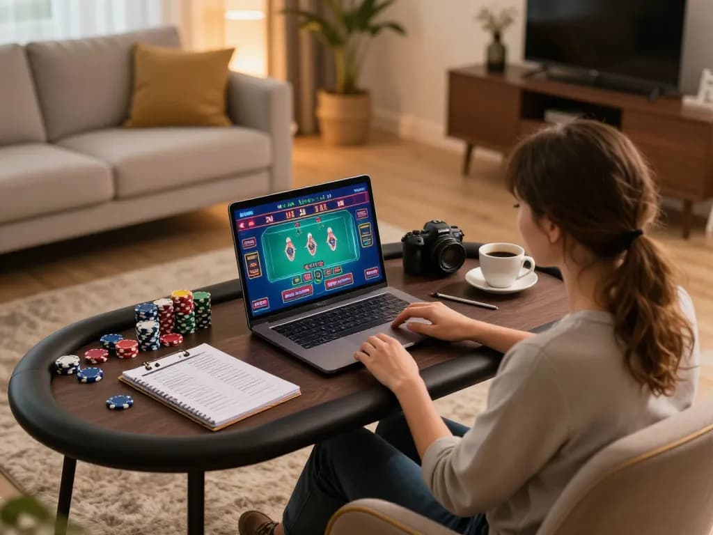 Kuwin online gaming session showcasing engaging live dealer gameplay at a cozy home.