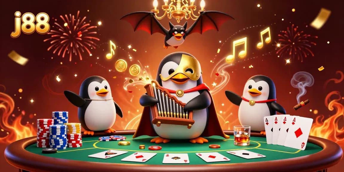 Experience the thrill of winning with j88 at a dazzling casino scene filled with excitement.