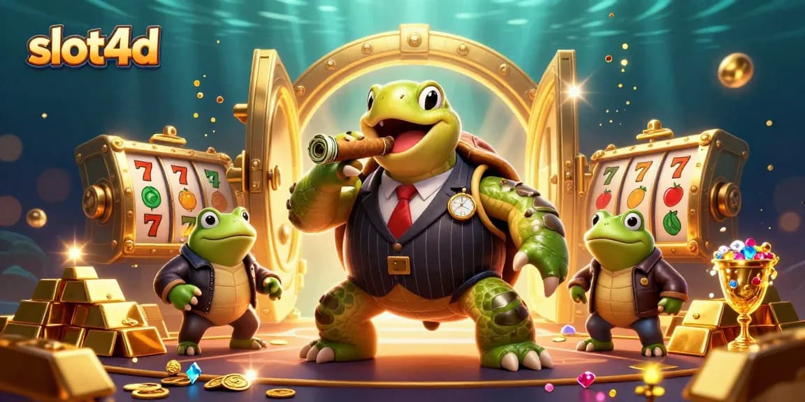 Engage with the thrilling world of slot4d with a vibrant casino scene illustration featuring dynamic characters and game elements.