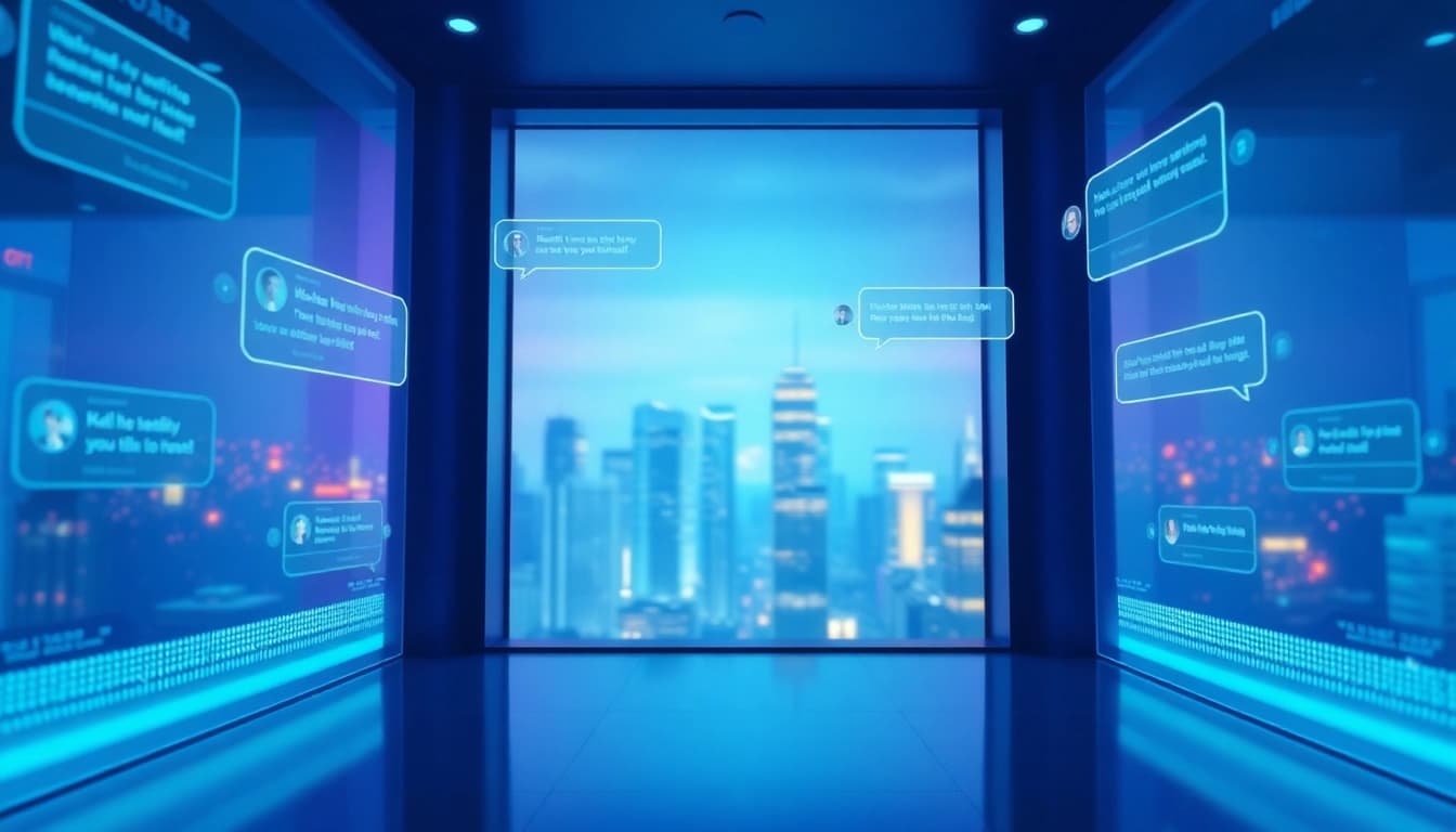 AI chat porn interface showcasing intimate conversations in a modern digital setting.