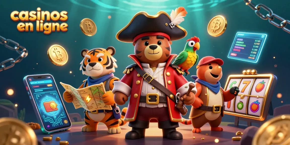 Découvrez des casinos en ligne palpitants avec une aventure sur le thème des pirates, mettant en vedette des personnages dynamiques et des éléments de jeu engageants.