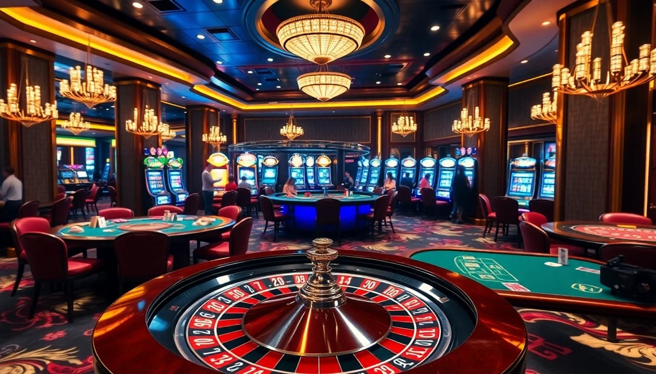 Experience thrilling gameplay at SODO casino with vivid tables and vibrant slot machines.