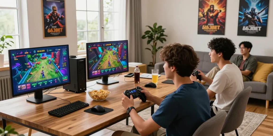 Friends enjoying the 663bet game in a vibrant living room setting, showcasing interactive gameplay.