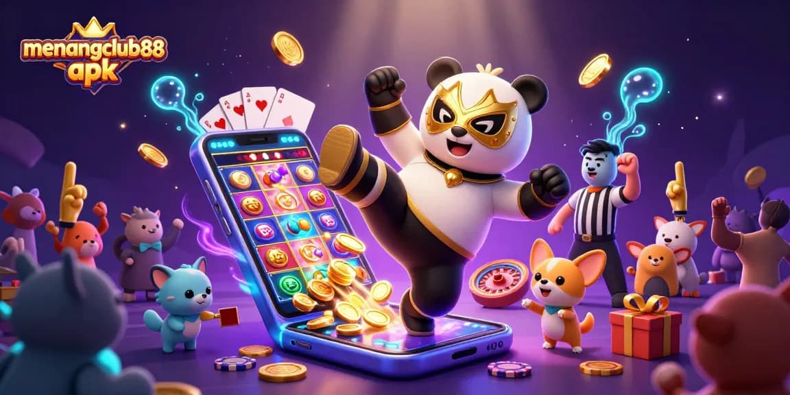 Experience thrilling wins with menangclub88 apk as a panda fighter dominates the casino scene.
