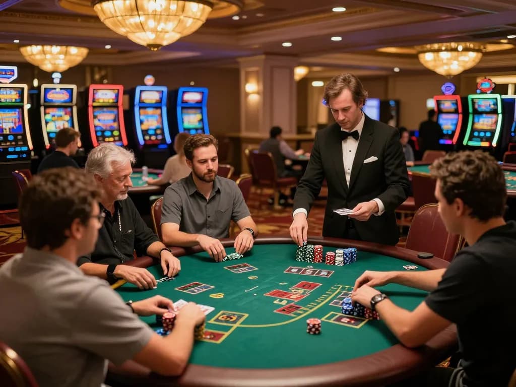 Players engaging in blackjack games at the casino showcasing excitement and strategic moves around the tx88 tables.
