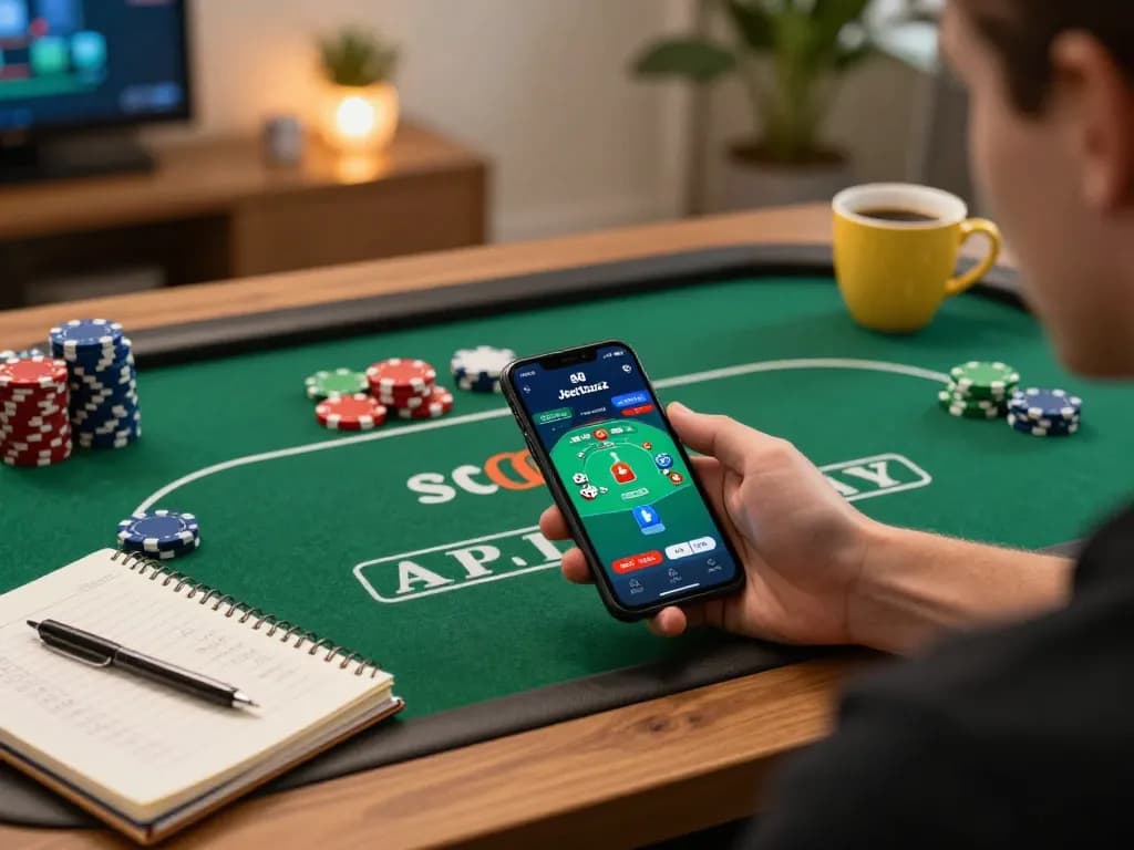Player using the Jeetbuzz 88 app for a dynamic online gaming experience, demonstrating strategic gambling.