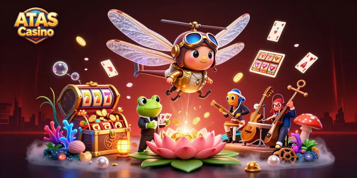 Experience exciting gaming at ATAS Casino with vibrant characters and immersive elements.