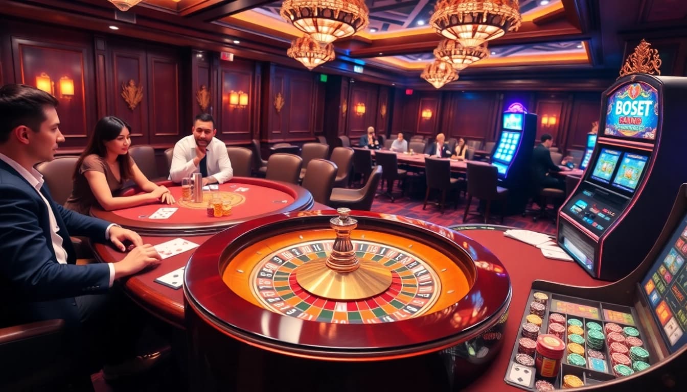 Experience thrilling gameplay at 11bet.college with vibrant casino elements like roulette and poker chips.