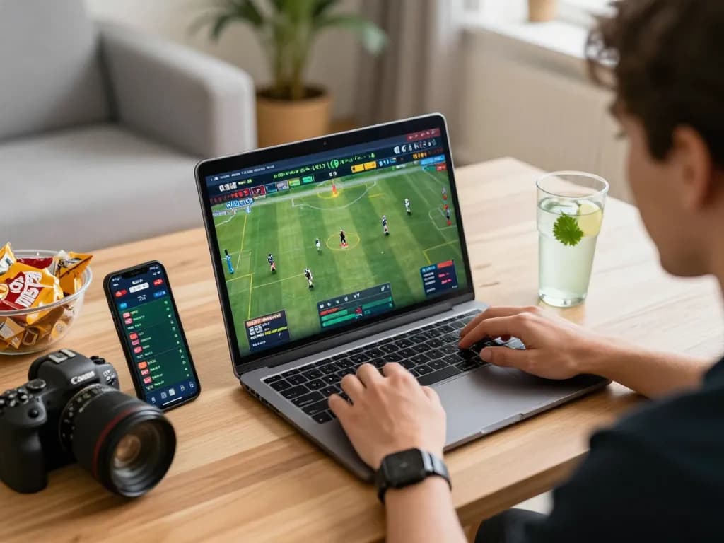 Person actively placing a bet on 555win's betting platform while engaging in live sports events