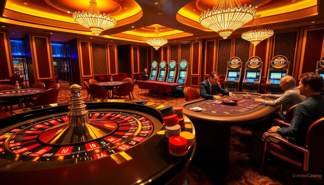 B52 CLUB players enjoying an exciting poker game in a luxurious casino setting.