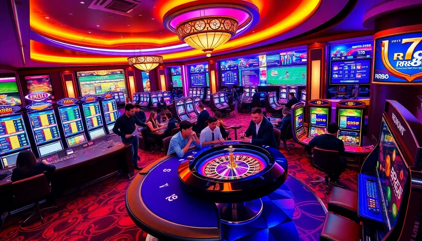 Players enjoying an exciting gambling experience at RR88 casino tables.