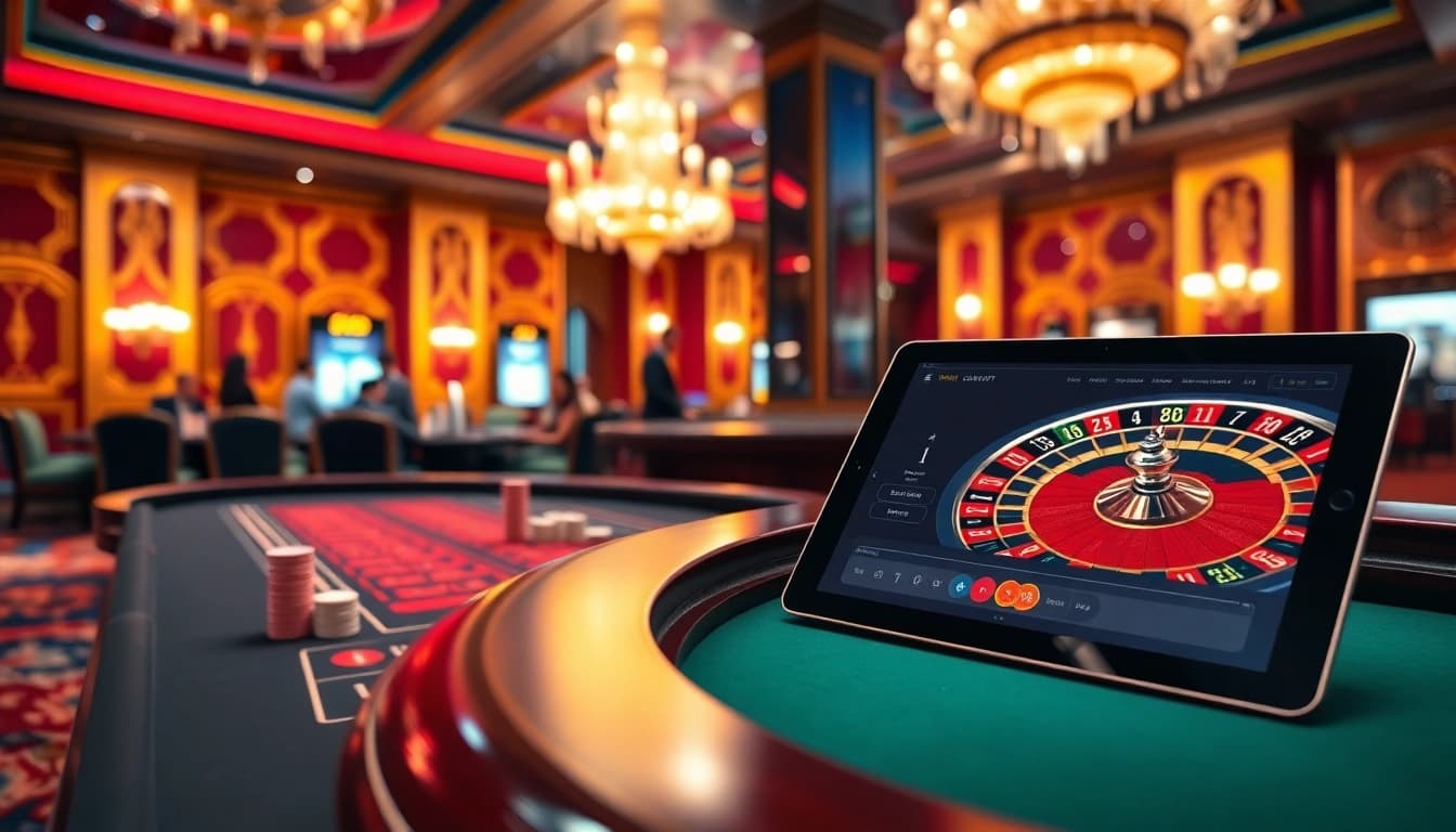 U31 players strategize around a luxurious baccarat table in an elegant casino setting.