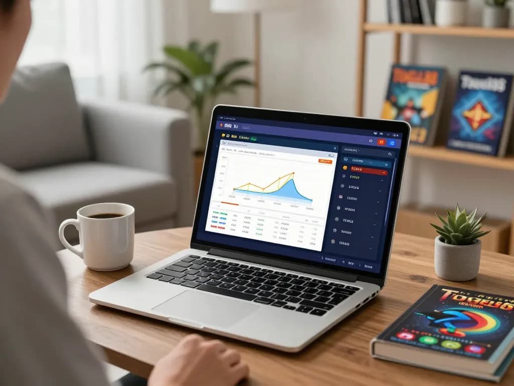 Togel88 Login Link Alternatif analysis session with betting insights displayed on laptop.