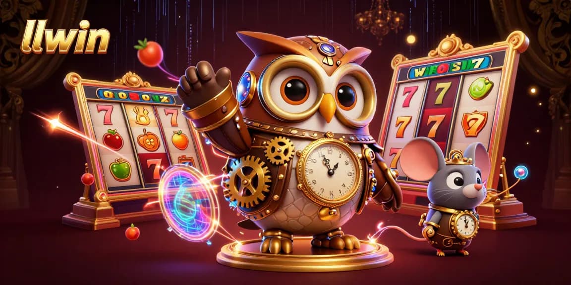 Experience thrilling jackpots with llwin's vibrant casino illustration featuring dynamic slot game elements.