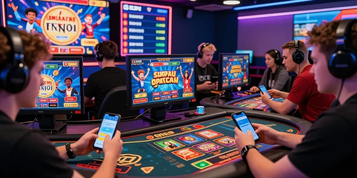 Dynamic online gaming scene highlighting players using scoarch.org.uk for credit card casinos