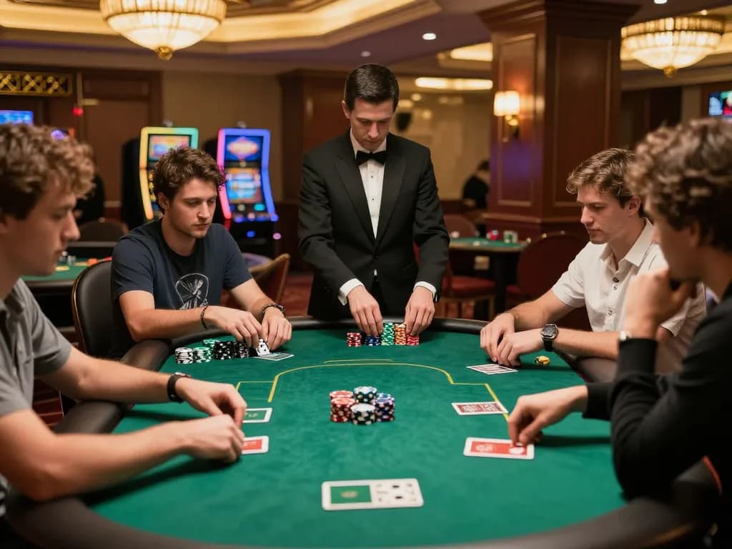 du88 players strategizing during an intense poker game in a luxurious casino