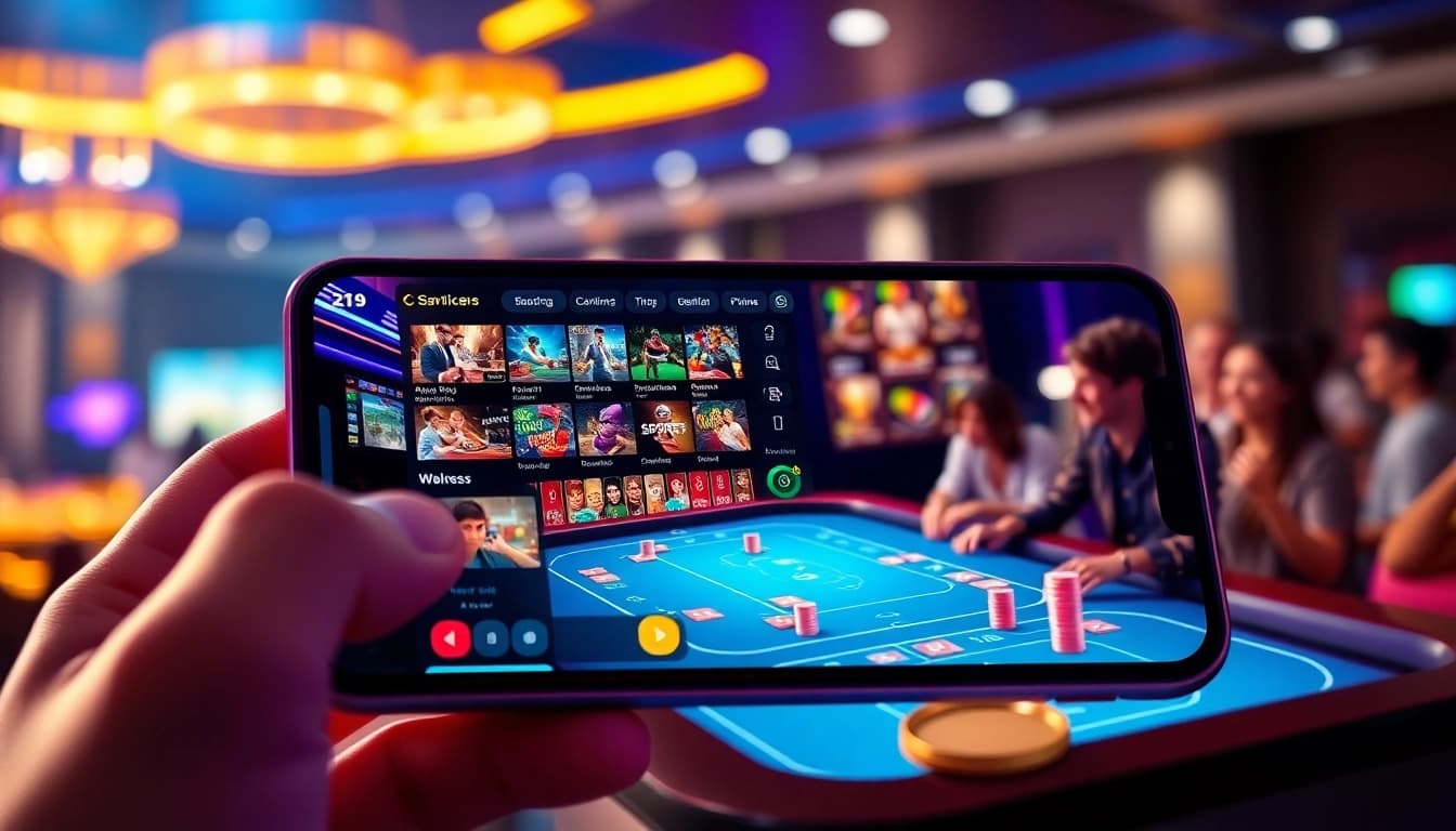 Engaging 88vv online gambling scene showcasing a modern casino interface and diverse games.
