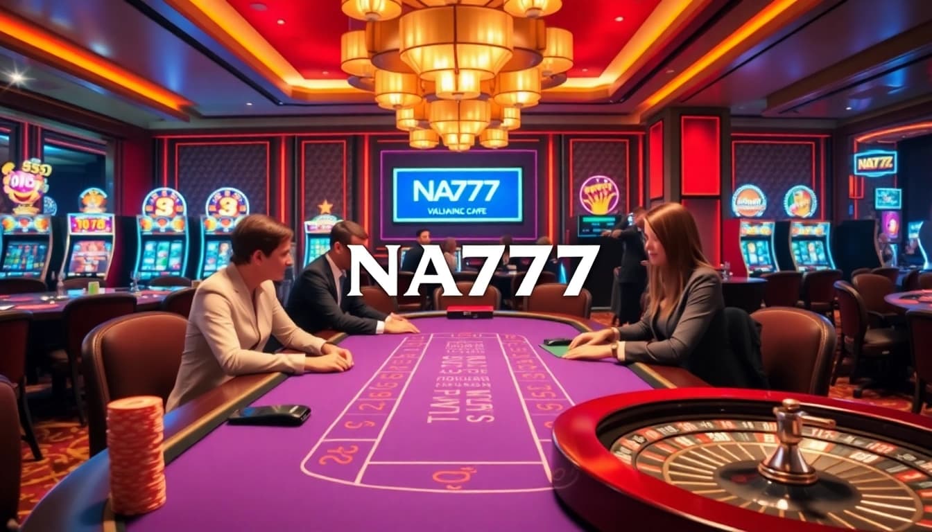 Experience the thrill of gaming at NA777's vibrant casino with professional dealers and exciting machinery.