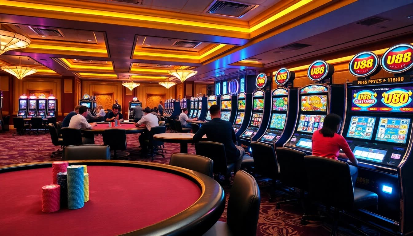 Experience the excitement of u88 as players compete at luxurious casino tables.