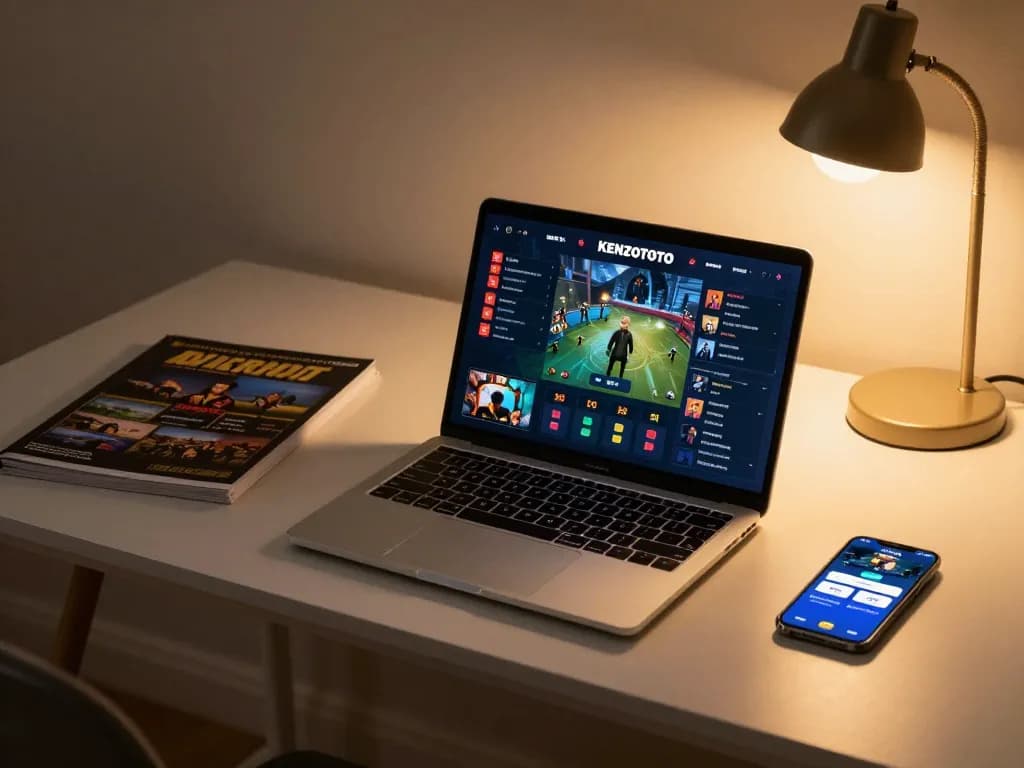 Pengaturan permainan Kenzototo online yang menampilkan interaksi pemain dan opsi taruhan.