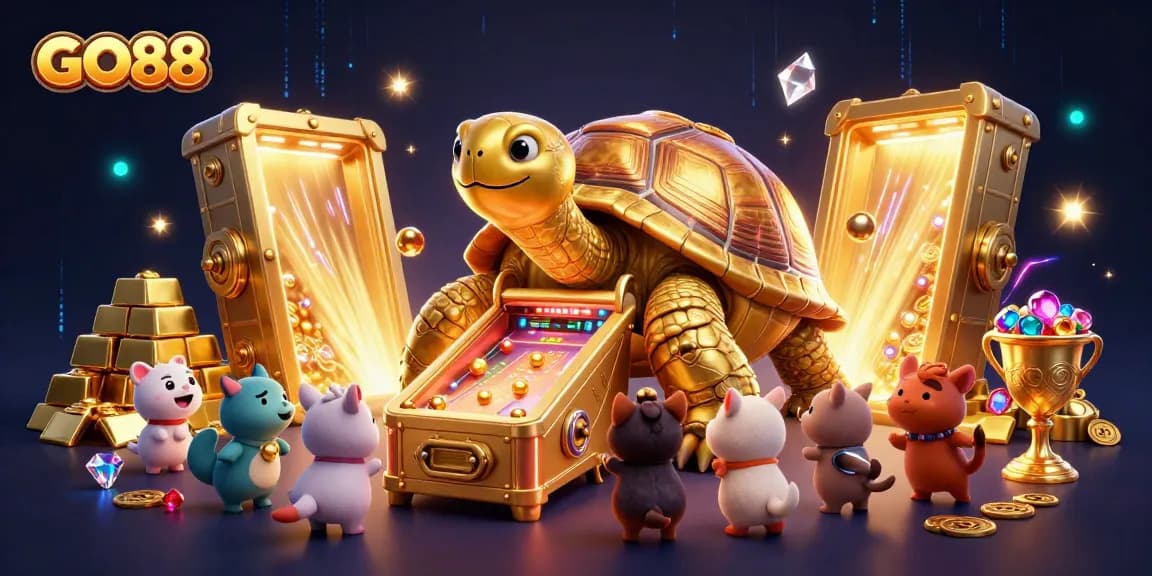 Experience thrilling gameplay at GO88 with vibrant gaming elements and golden treasures.