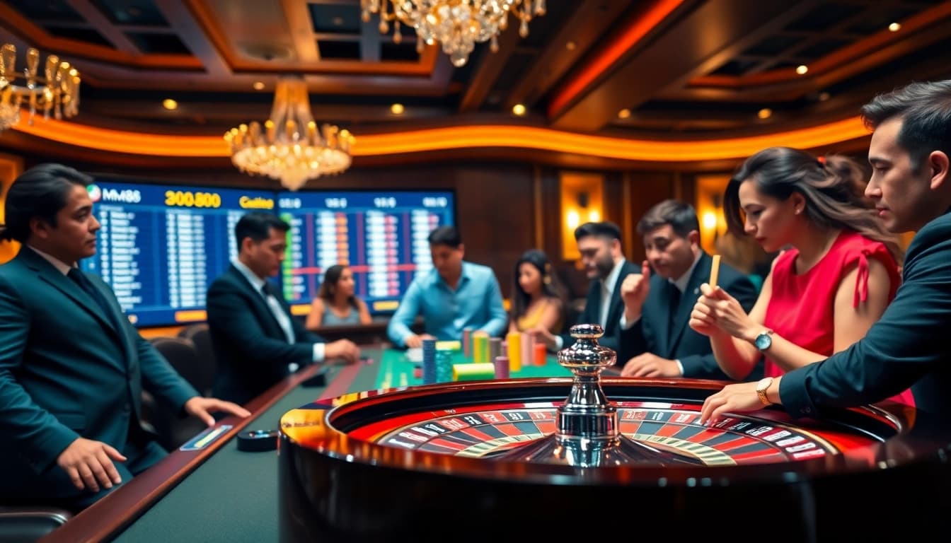 Experience exciting betting at nhà cái mm88 with vibrant casino elements and engaging players.