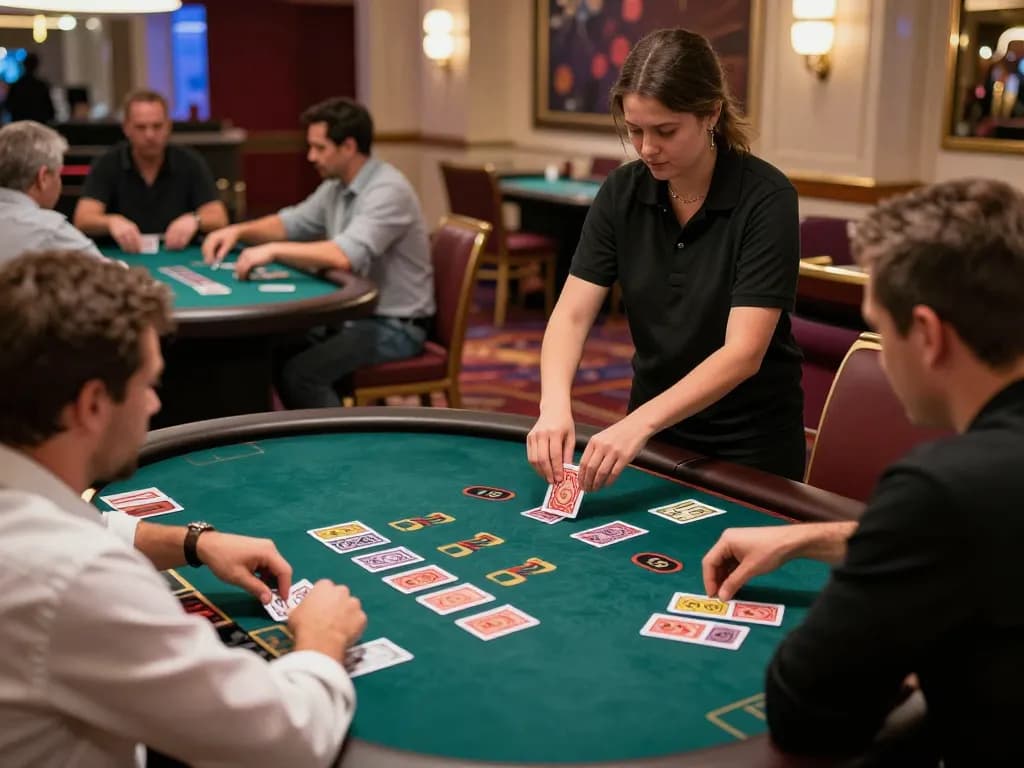 Players actively engaging in blackjack strategy at LV88 casino, showcasing intense focus and excitement