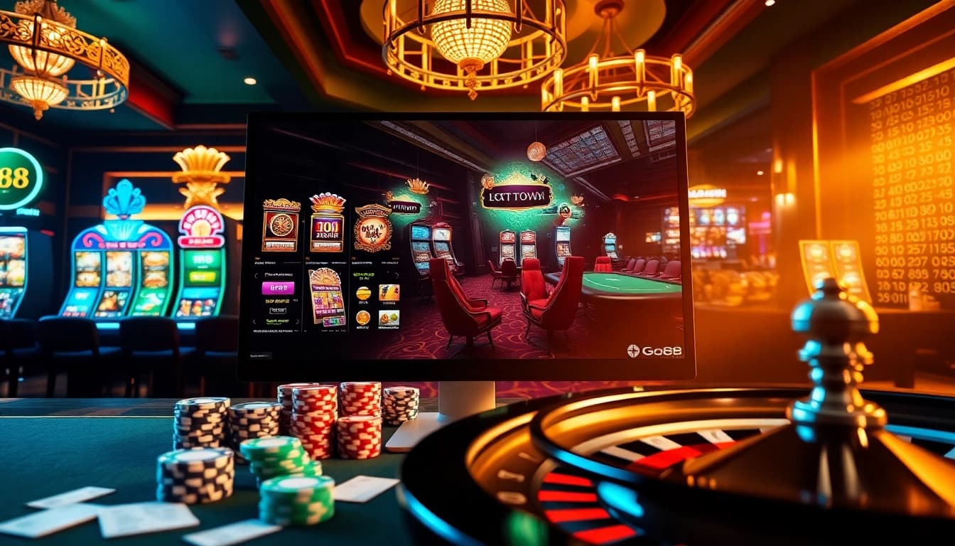 Experience the exciting world of go88 with elegant games, vibrant colors, and luxury casino elements.